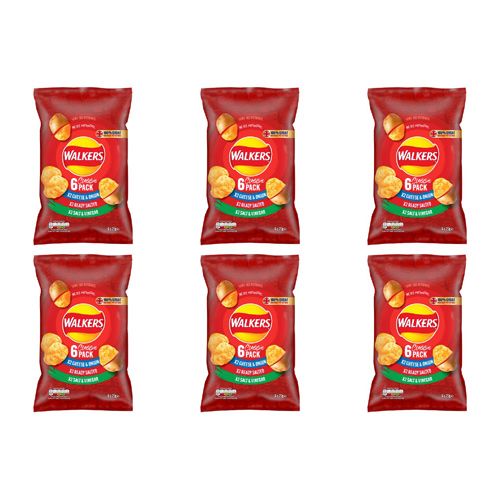 Walkers Variety Crisps 6 Pack (Bulk Buy Pack Of 6)