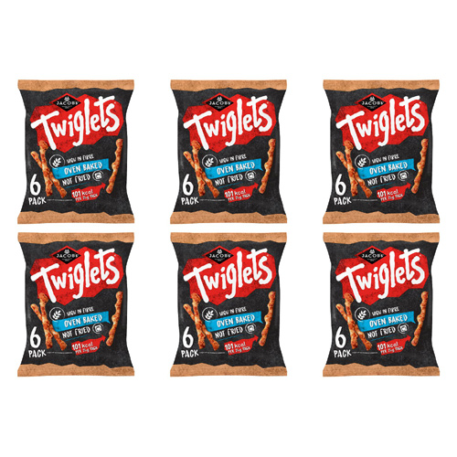 Jacobs Twiglets 6 Pack (Bulk Buy Pack Of 6)