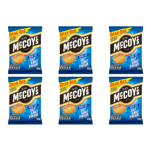 McCoys Salt and Vinegar 36 x 45g (Bulk Buy Pack Of 6)