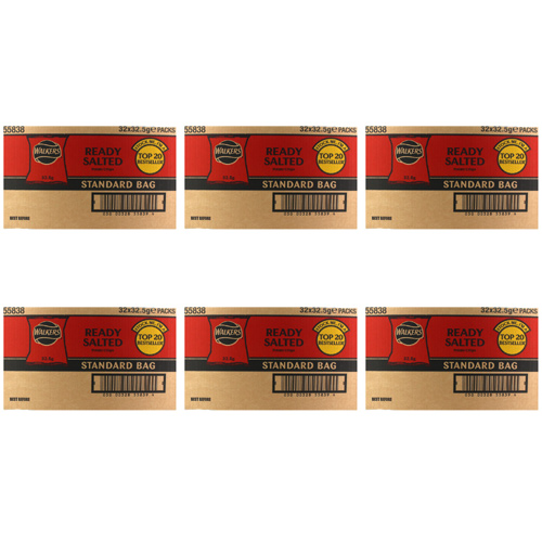 Walkers Crisps Ready Salted x 48 (Bulk Buy Pack Of 6)