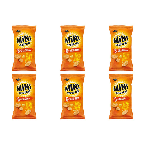 Jacobs Mini Cheddars 6 Pack (Bulk Buy Pack Of 6)