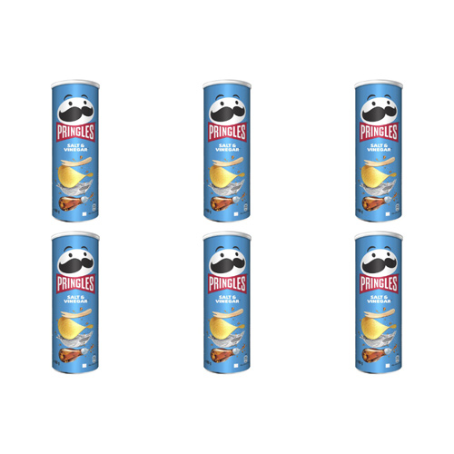 Pringles Salt and Vinegar (Bulk Buy Pack Of 6)