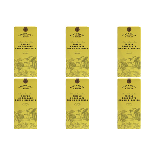 Cartwright & Butler Triple Choc Chunk Biscuits (Bulk Buy Pack Of 6)