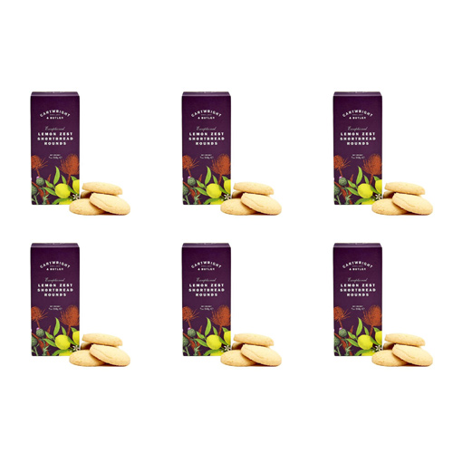 Cartwright & Butler Lemon Zest Shortbread Rounds (Bulk Buy Pack Of 6)