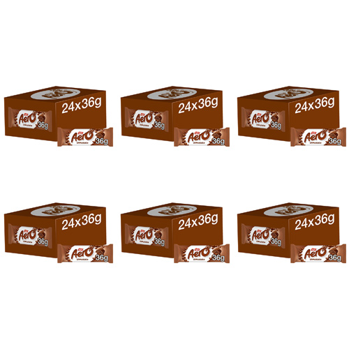 Nestle Aero Bubbly Milk Bar - 24 x 36g (Bulk Buy Pack Of 6)