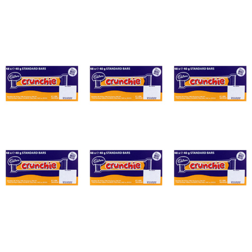Cadbury Crunchie - 48 x 40g (Bulk Buy Pack Of 6)