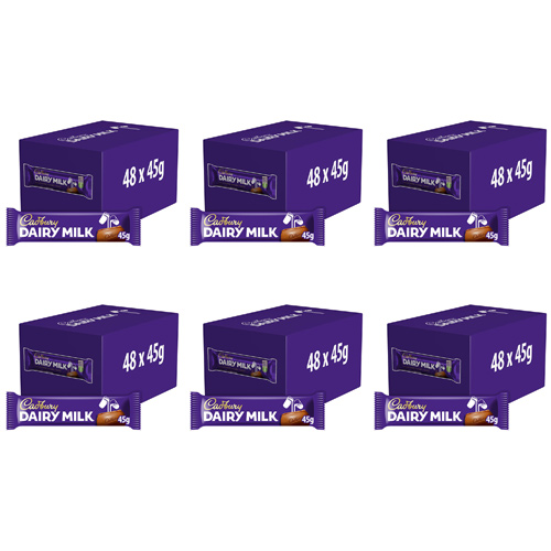 Cadbury Dairy Milk - 48 x 45g (Bulk Buy Pack Of 6)