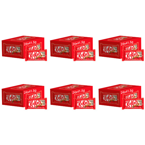 Kitkat 4 Finger Milk - 24 x 41.5g (Bulk Buy Pack Of 6)