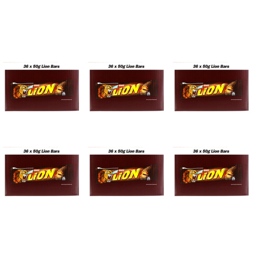 Nestle Lion Bar - 36 x 50g (Bulk Buy Pack Of 6)