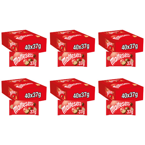 Maltesers Small Bag - 40 x 37g (Bulk Buy Pack Of 6)