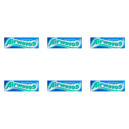 Wrigleys Airwaves Menthol and Eucalyptus Chewing Gum (Bulk Buy Pack Of 6)