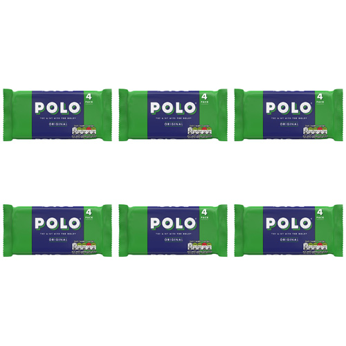 Polo Mints 4 Pack (Bulk Buy Pack Of 6)