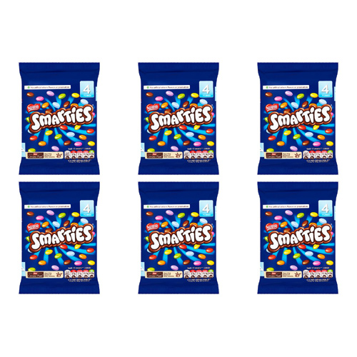 Nestle Smarties 4 Pack (Bulk Buy Pack Of 6)