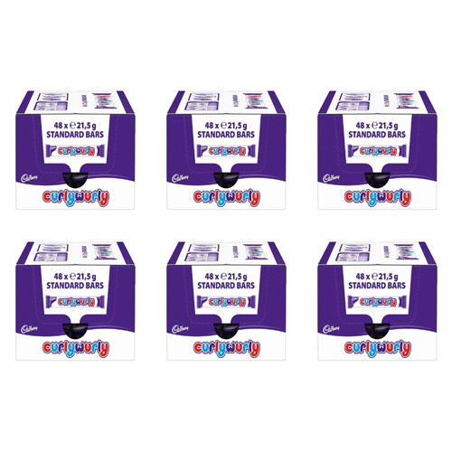 Cadbury Curly Wurly - 48 x 21.5g (Bulk Buy Pack Of 6)