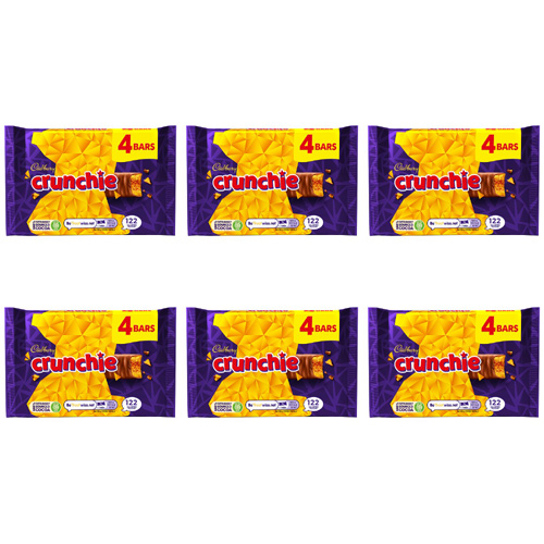 Cadbury Crunchie 4 Pack (Bulk Buy Pack Of 6)