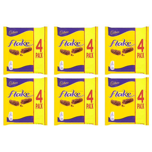 Cadbury Flake 4 Pack (Bulk Buy Pack Of 6)