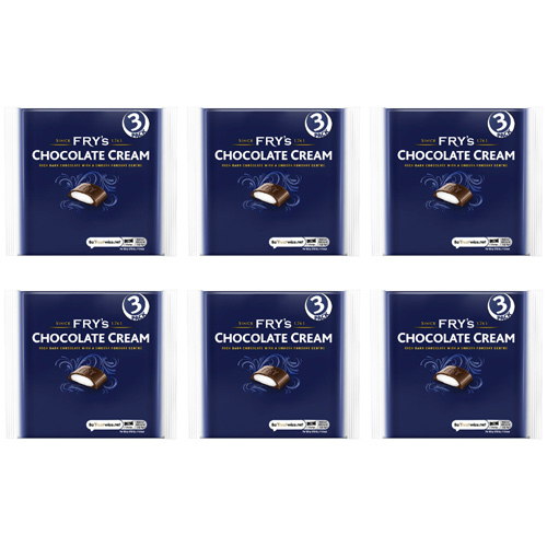 Frys Chocolate Cream 3 Pack (Bulk Buy Pack Of 6)