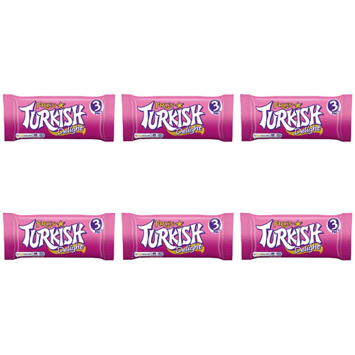 Frys Turkish Delight 3 Pack (Bulk Buy Pack Of 6)