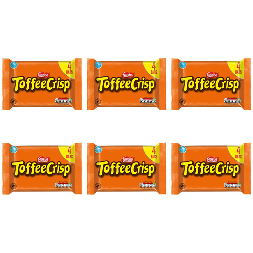 Nestle Toffee Crisp 4 pack (Bulk Buy Pack Of 6)
