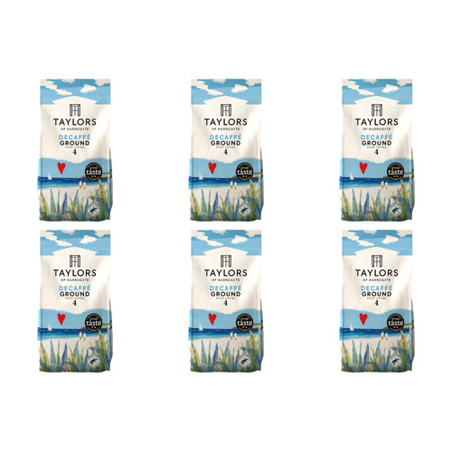 Taylors Decaffeinated Ground Coffee (Bulk Buy Pack Of 6)