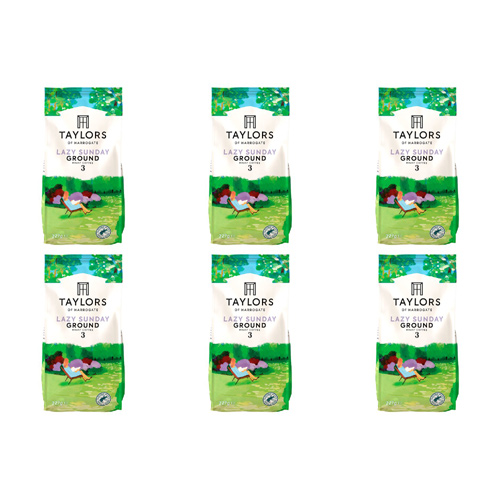 Taylors Lazy Sunday Ground Coffee (Bulk Buy Pack Of 6)