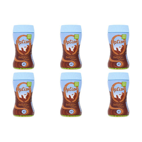 Options Instant Belgium Chocolate (Bulk Buy Pack Of 6)