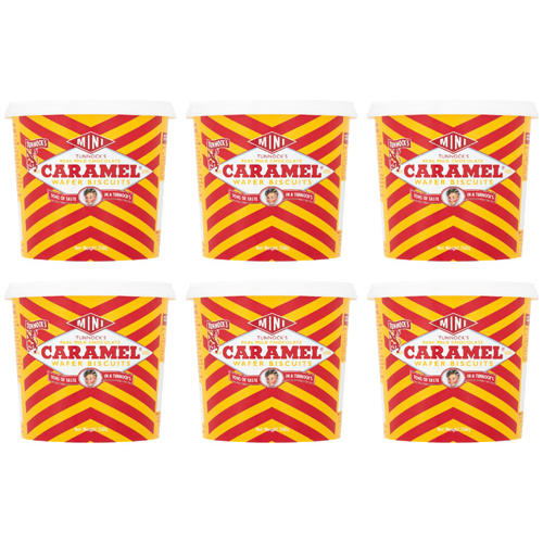 Tunnocks Mini Caramel Wafers Tub (Bulk Buy Pack Of 6)