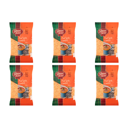 Great Scot Red Split Lentils (Bulk Buy Pack Of 6)