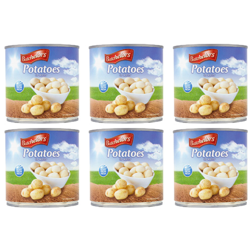 Batchelors Potatoes in Water (Bulk Buy Pack Of 6)