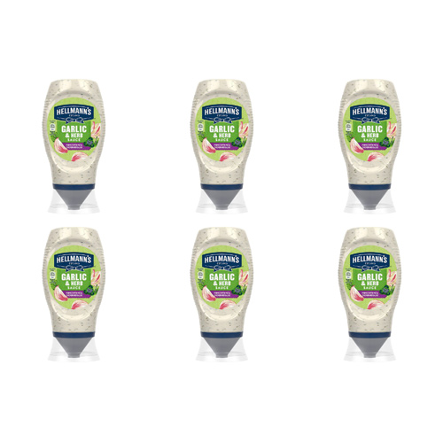 Hellmanns Garlic and Herb Sauce (Bulk Buy Pack Of 6)