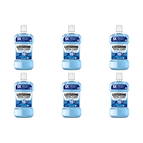 Listerine Stay White Arctic Mint Mouthwash (Bulk Buy Pack Of 6)