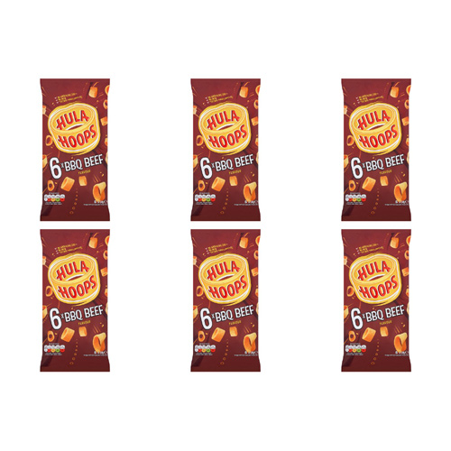 KP Hula Hoops Barbeque 6 Pack (Bulk Buy Pack Of 6)