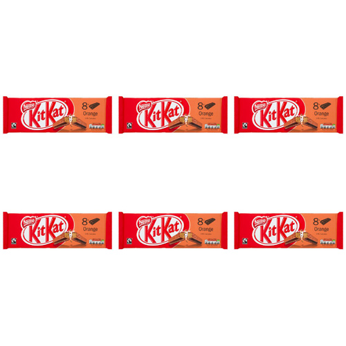 Kit Kat 2 Finger Orange 8 Pack (Bulk Buy Pack Of 6)
