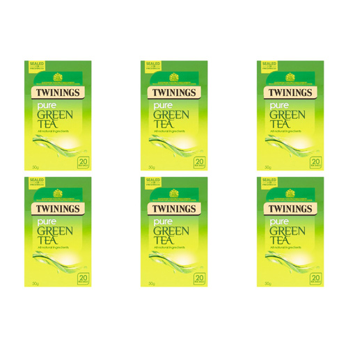 Twinings Pure Green Tea 20 (Bulk Buy Pack Of 6)