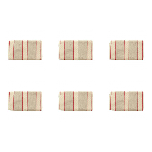 Striped Kitchen Roller Red Towel (Bulk Buy Pack Of 6)