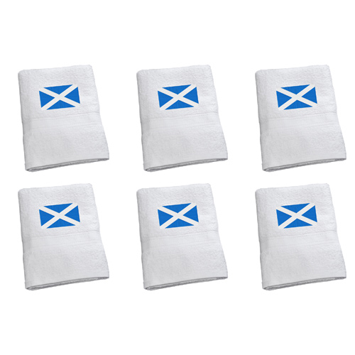 Luxury Cotton Bath Towel with Scottish Flag Embroidered Logo (Bulk Buy Pack Of 6)