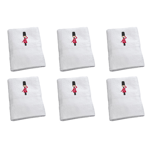 Luxury Cotton Bath Towel with Kings Guard Embroidered Logo (Bulk Buy Pack Of 6)