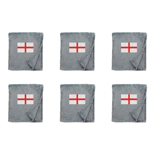 Shimmering Snuggle Blanket with Saint Georges Cross Embroidered Logo (Bulk Buy Pack Of 6)