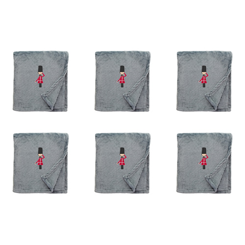 Shimmering Snuggle Blanket with Kings Guard Embroidered Logo (Bulk Buy Pack Of 6)