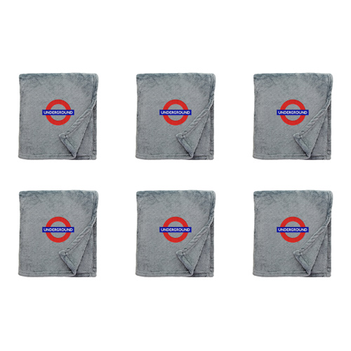 Luxury Cotton Bath Towel with London Underground Embroidered Logo (Bulk Buy Pack Of 6)