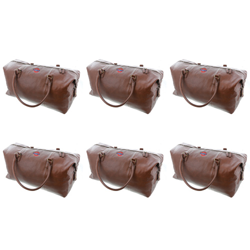 Faux Leather Holdall and Shoulder Strap with London Underground Embroidered Logo (Bulk Buy Pack Of 6)
