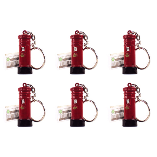 Post Box Keyring (Bulk Buy Pack Of 6)
