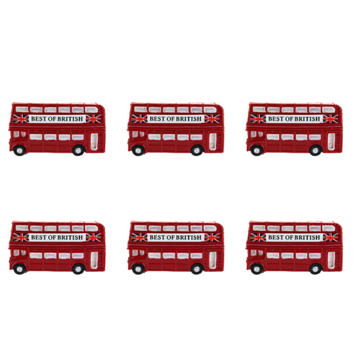 London Bus Magnet (Bulk Buy Pack Of 6)