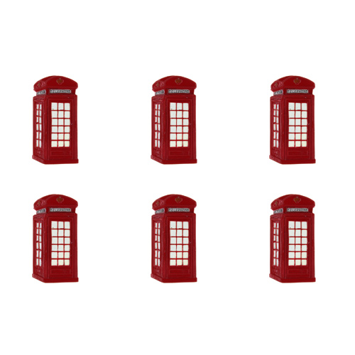 Telephone Box Magnet (Bulk Buy Pack Of 6)