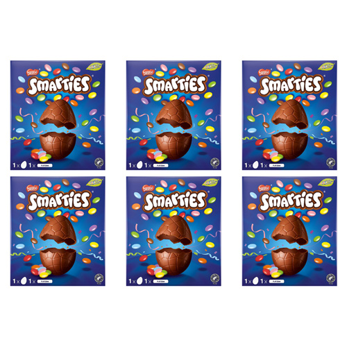 Smarties Large Easter Egg (Bulk Buy Pack Of 6)