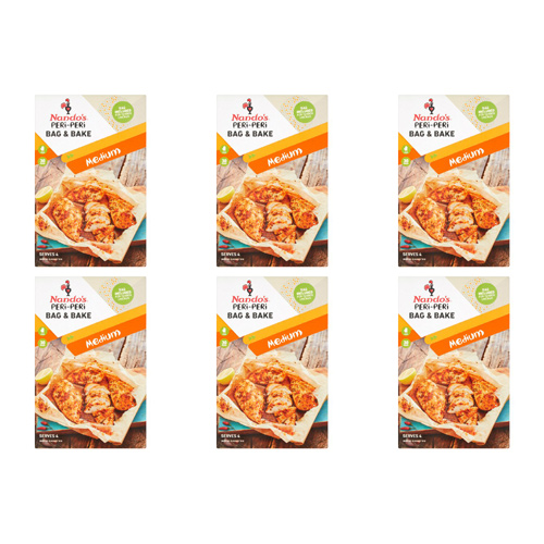 Nando's Peri-Peri Bag & Bake Medium (Bulk Buy Pack Of 6)