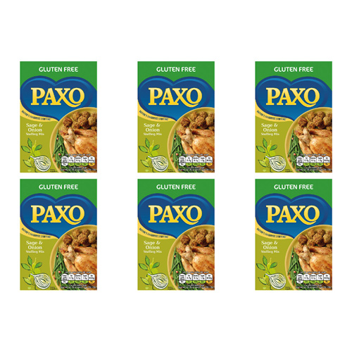 Paxo Gluten Free Sage And Onion Stuffing Mix (Bulk Buy Pack Of 6)