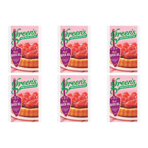Greens Red Quick Jel Single Sachet (Bulk Buy Pack Of 6)