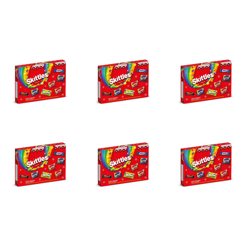 Skittles & Friends Sweets Medium Christmas Selection Box (Bulk Buy Pack Of 6)