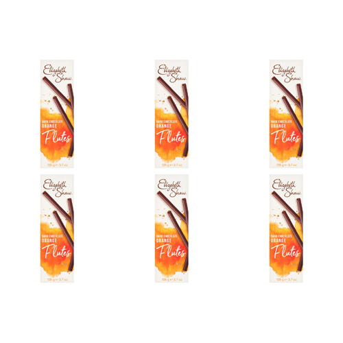 Elizabeth Shaw Dark Chocolate Orange Flutes (Bulk Buy Pack Of 6)